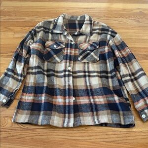 Plaid Button-Up Shirt